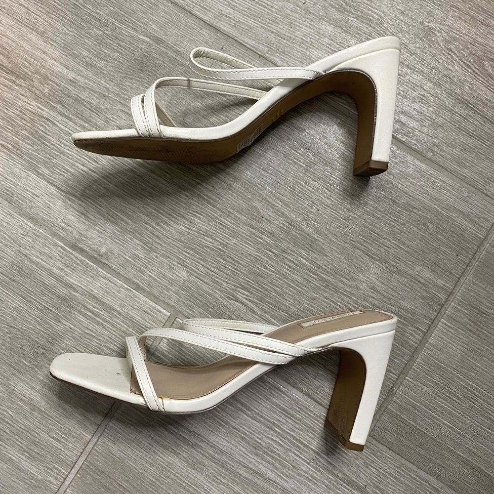 Forever 21 White Strappy Heels - Picture 7 of 7